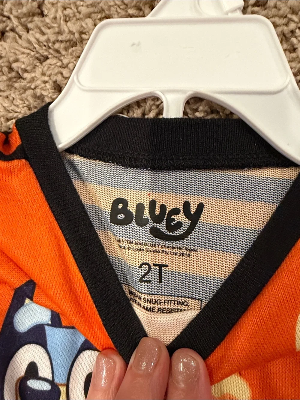 Kids Halloween Pajama Set with Orange Pumpkin & Character Graphic